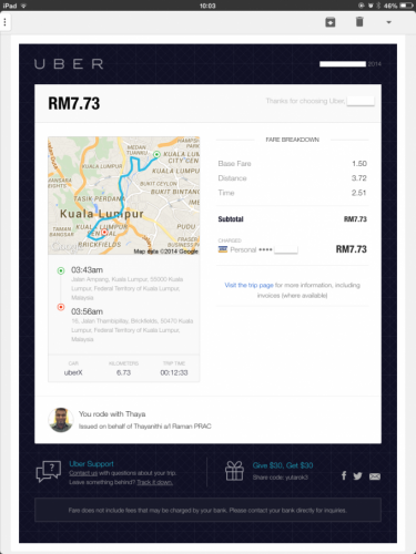 uberクアラルンプールプロモコード