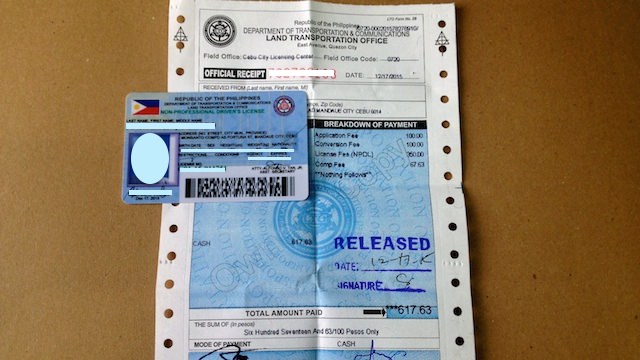 フィリピン運転免許証セブ