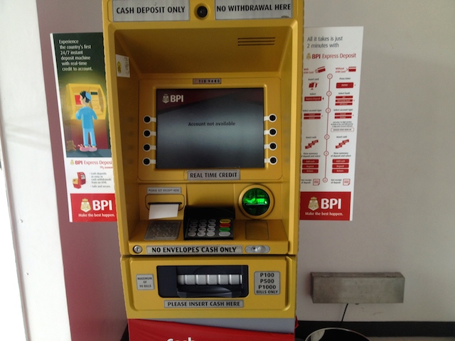 フィリピンBPI銀行ATM